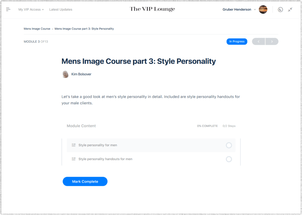 mens image course module 3
